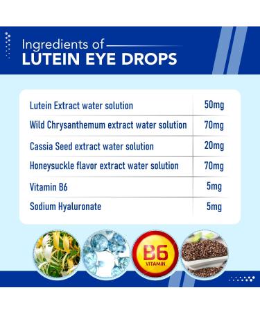 BUIE Lutein Eye Drops & Multivitamin Vision Support Antioxidant-Rich Liquid Formula Eye Care Essentials - 0.63 Oz - Buy Online on GoSupps.com