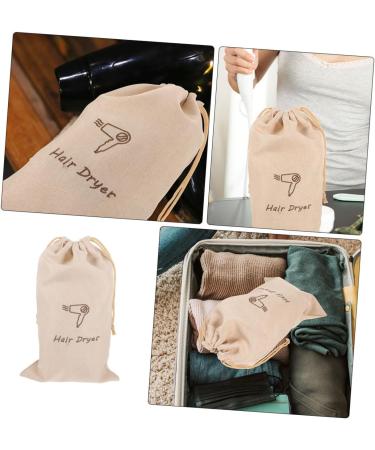 Ciieeo Linen Bags Traveling Bags Blowdryer Travel Bag for Shoes Linen Hair Dryer Bag Burlap Bag Drawstring Storage Box - Buy Online on GoSupps.com