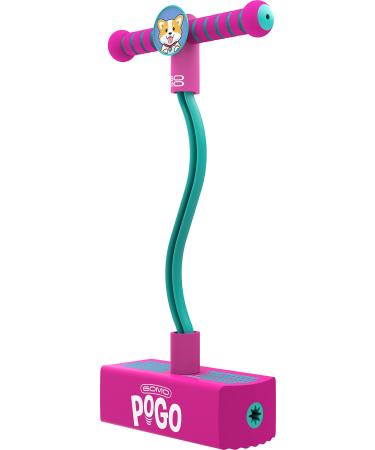 GOMO Pogo Stick for Kids - Toddler Training Foam Pogo Jumper for Kids 2, 3, 4 and 5 Year Old Kids - Ultra Cool Colors for Toddlers (Pink/Teal)