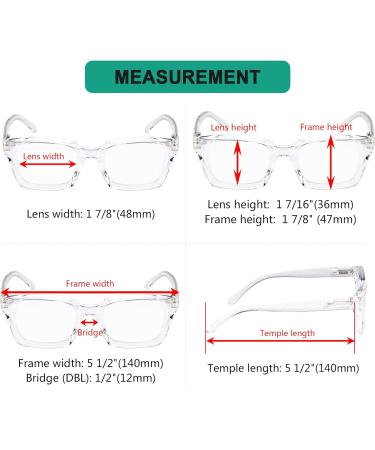 Eyekepper Ladies Reading Glasses - Oversized Square Design | Stylish 1.5x Transparent Readers for Women - International Shipping Available - Buy Online on GoSupps.com