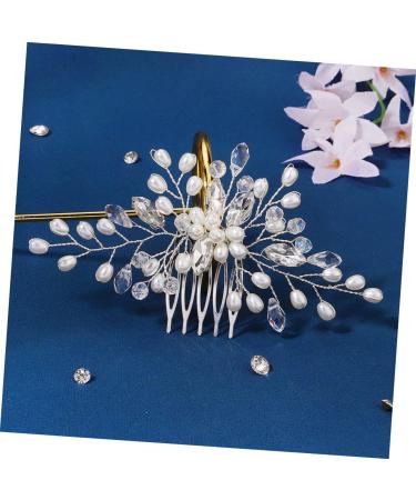 FRCOLOR Bridal Pearl Comb Barrettes for Hair Tiara for Headpiece for Women Rhinestone Hair Accessories Wedding Hair Clips Bridal Tiara Rhinestone Wedding Dress Bride Hair Comb - Buy Online on GoSupps.com