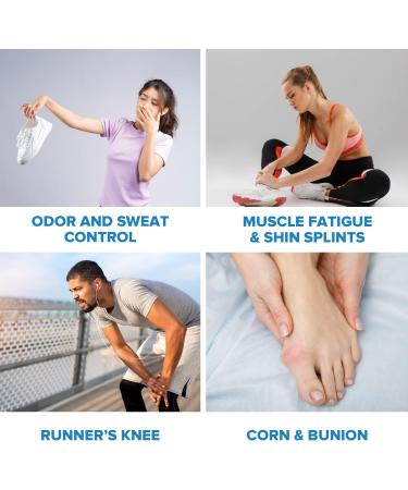 2023 Running Insoles | Odor Neutralizing, Sweat Absorbent, Arch Support | Men/Women Size M (9-10.5/10-11.5) Black - Buy Online on GoSupps.com