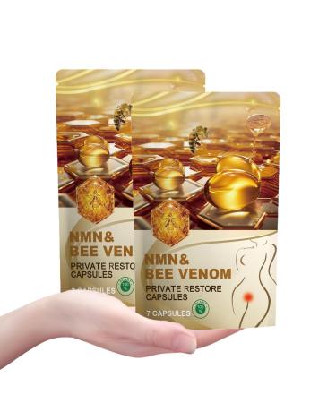 Bee Venom Ginger Oil Capsules Bee Venom Natural Repair Vaginal Capsules Tighten Vaginal Capsules for Women (2Bag)