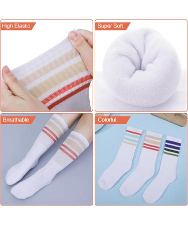 Buy Utensilsto 3 Pairs Women's Tennis Socks | Retro Long White Sports Socks for Ladies | International Shipping Available - Buy Online on GoSupps.com