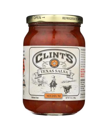 Clint's Texas Medium Salsa, 16-ounce Jars (Pack of 6)