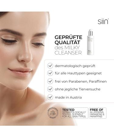Siin Milky Cleanser - Vegan Facial Cleansing Gel with Antioxidants | Deep Pore Cleanser & Makeup Remover for All Skin Types - Buy Online on GoSupps.com