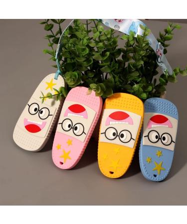 Soft Silicone Baby Teether Slipper with Textured Patterns - Yellow - Buy Online on GoSupps.com