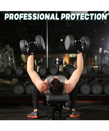 Westwood Fox Gym Gloves - Non-Slip Shock Absorbing Breathable Fingerless Fitness Training Gloves for Men - Ideal for Weight Lifting - Buy Online on GoSupps.com