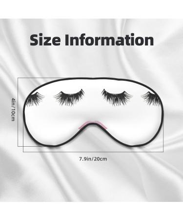 Unisex Eyelash Lip White Print Sleep Eye Mask - Soft Comfort Travel & Yoga Eye Shade Cover - Black - Buy Online on GoSupps.com