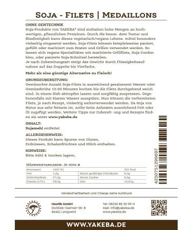Buy Yakeba Soy Nuggets 500g - Vegan Meat Substitute for Schnitzel | European Cultivation | Protein-Rich Alternative to Tofu - Buy Online on GoSupps.com