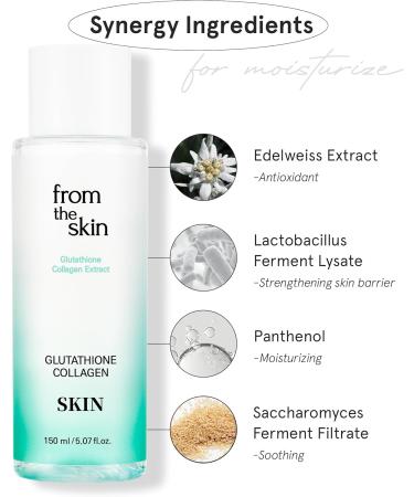 Glutathione Collagen Skin Toner | Hydrating Face Essence for Even Skin Tone - 5.3 fl. oz - Buy Online on GoSupps.com