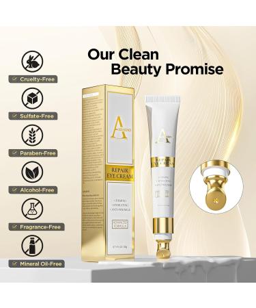 Retinol Eye Cream for Dark Circles and Puffiness Hydrating Eye Serum for Wrinkles and Fine Lines, Anti-Aging Under eye Cream for Women, 0.71 fl oz Ivory Glow - Buy Online on GoSupps.com