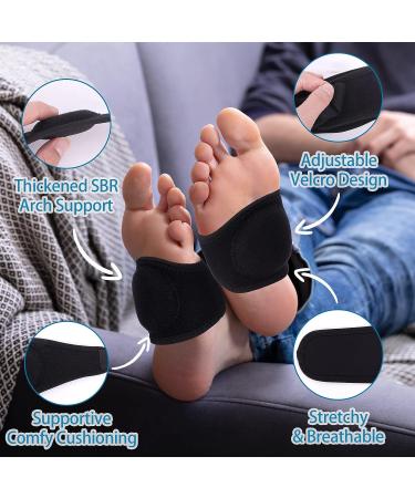 FunisFun Plantar Fasciitis Arch Support Braces - Foot Pain Relief for High Arches, Flat Feet, Heel Spurs - Adjustable Compression Sleeves (1 Pair) - Buy Online on GoSupps.com