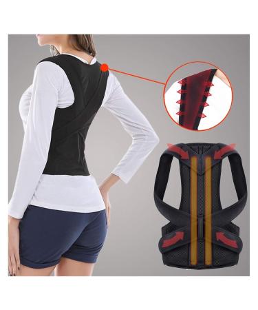 Posture Corrector XS-5XL | Adjustable Back Brace for Men & Women | Hunchback Correction & Scoliosis Prevention | Improve Back Posture | 3X-Large Black - Buy Online on GoSupps.com