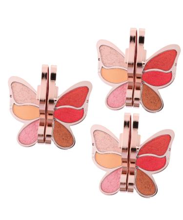 FOMIYES 3 Pcs Eyeshadow Palette Shimmer Eyeshadow Creme Eyeshadows Eye Shadow Plate Makeup Flash Woman 1 count (Pack of 1) As Shown 2x3pcs