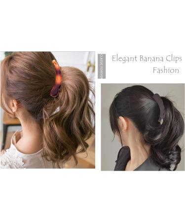6 Pieces Large Banana Hair Clips for Women Ponytail Holder Banana Clips for Fine Thick Hair 6 Multi Colors C - Buy Online on GoSupps.com