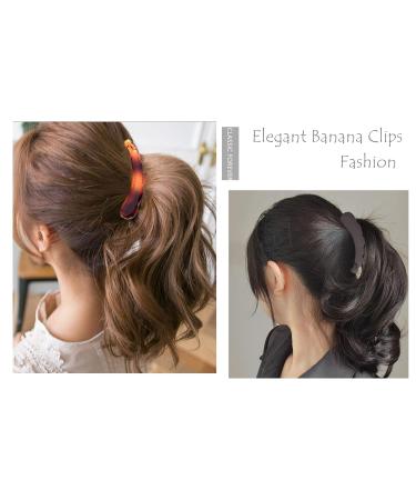 6 Large Colorful Banana Clips - Non-Slip Hair Holders for Thick Hair | Perfect Ponytail Accessory for Women & Girls - Buy Online on GoSupps.com