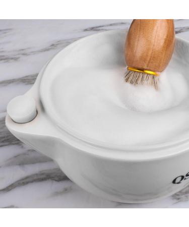 QSHAVE Shaving Scuttle Mug - White Large Deep Size Handmade Pottery Cup - Buy Online on GoSupps.com