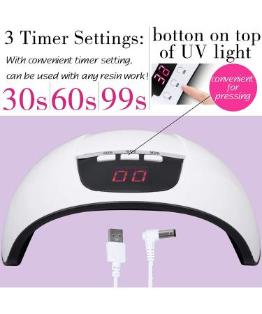 54W LED UV Lamp for Resin Curing & Gel Nail Polish - Jewelry Casting Kit with 3 Timer Settings, Auto Sensor, USB Powered - Buy Online on GoSupps.com