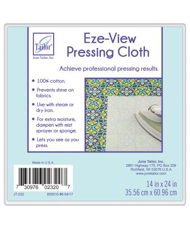 June Tailor Eze-View 24-by-14-Inch 100% Cotton Press Cloth White - Buy Online on GoSupps.com