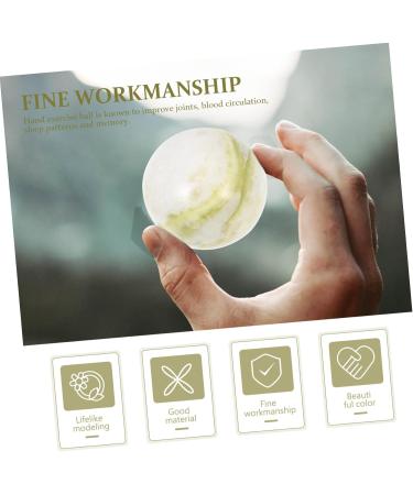 Gleavi Gymnastics Ball Set - Acupressure Forearm Handle & Baoding Balls for Strength Training | Portable Meditation Fitness Balls - Perfect Gift for Seniors | Lantian Jade - 3.5x3.5cm - Buy Online on GoSupps.com