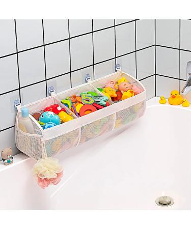 Bath Toy Storage Bag Bath Toy Hanging Organiser Bag Bath Toy Mesh Bag Storage and Sorting of Toys Ideal for Baths (White) - Buy Online on GoSupps.com