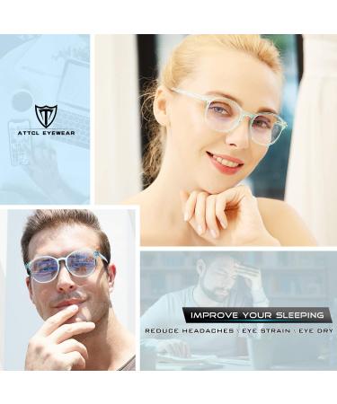 ATTCL Unisex Blue Light Filter Glasses | Reduce Eye Strain & UV Protection - Perfect for Gaming & Work - Buy Online on GoSupps.com