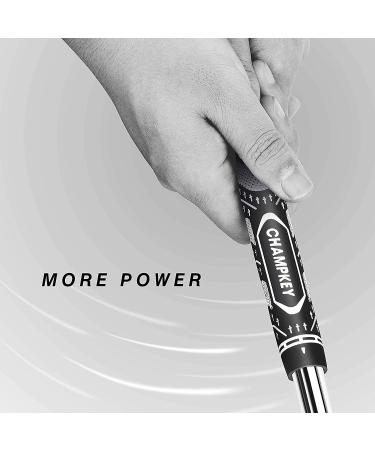 CHAMPKEY Premium Hybrid Golf Grips 13 Pack | All Weather Performance | Midsize Black - Buy Online on GoSupps.com