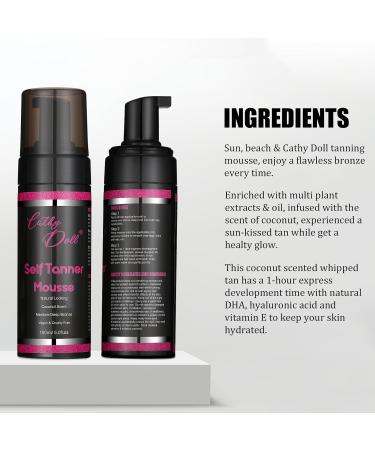Cathy Doll Cruelty Free Sunless Tanning Mousse - Natural Self Tanner for Fair Skin | Perfect for Body & Face - Buy Online on GoSupps.com