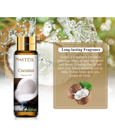 PHATOIL Coconut Fragrance Oil - 10ml for Home Aromatherapy, Soap & Candle Making - Buy Online on GoSupps.com