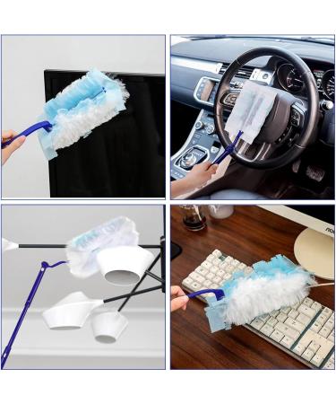 Volumoon Manual Dust Removal Set 20 Pcs Duster Removal Refill Kit with 2 Handle Strong Electrostatic Dust Removal Fluffy Duster Refills for Home Office& Car Cleaning (Blue) - Buy Online on GoSupps.com