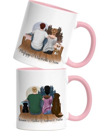 Personalized Kiddle Design Pink Dog Owner Cup | Perfect Gift for Dog Lover Couples Dog Moms & Dads - Buy Online on GoSupps.com