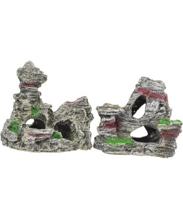 PIQIUQIU 2 pieces aquarium decoration cave aquarium accessories for aquarium aquarium decoration - Buy Online on GoSupps.com