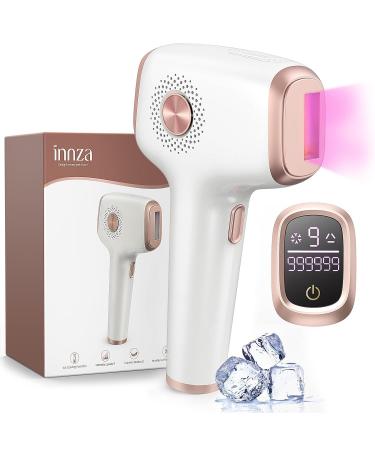 INNZA Laser Hair Removal with Ice Cooling Care Function for Women Permanent,999,999 Flashes Painless IPL Hair Remover, Hair Removal Device for Armpits Legs Arms Bikini Line 1-white