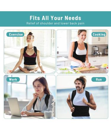 Back Brace Posture Corrector for Men & Women | Adjustable Support for Scoliosis & Hunchback Correction | Spine Straightener & Posture Trainer - Buy Online on GoSupps.com