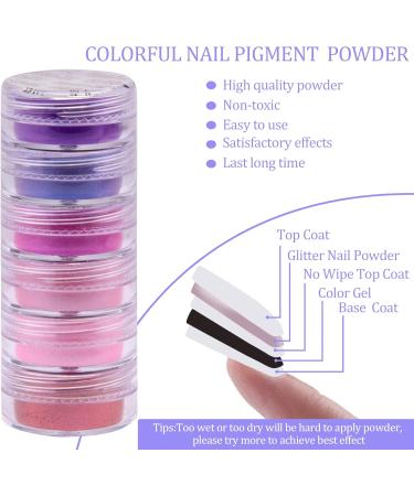 Duufin 36 Colours Nail Pigment Powder Fluorescent Nail Powder Iridescent Pearlescent Colourful Nail Powder Pigment for Nail Art Body and Crafts Bright - Buy Online on GoSupps.com