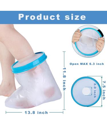 NUDFSY Waterproof Leg Cover for Shower - Reusable Foot Protector for Ankle Injuries - Buy Online on GoSupps.com