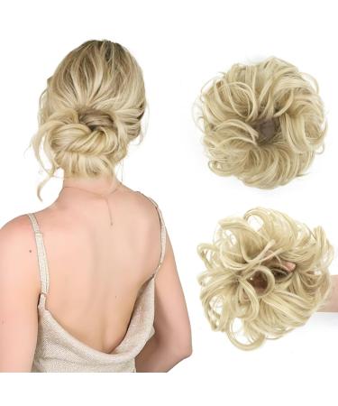 Vlasy Messy Bun Hair Piece for Women Curly Wavy Hair Scrunchies Bun Extensions Hairpieces Synthetic Hair Chignons Accessories Updo for Girls(101# 35g) 35g 101#