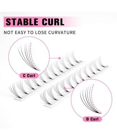VEYES INC 5D Ellipse Flat Eyelash Extensions - Premade Fans 0.15 D Curl Mixed Length Tray (9-16mm) | Professional Salon Use - Buy Online on GoSupps.com