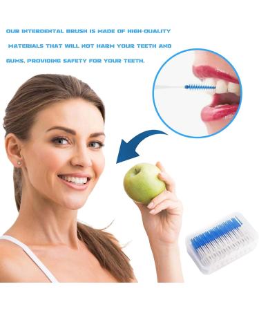220 Piece Interdental Brush Set | Disposable Toothbrushes for Oral Care | Effective Plaque & Food Residue Cleaner (Blue) - Buy Online on GoSupps.com