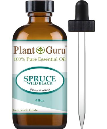 Wild Black Spruce Essential Oil 4 oz. 100% Pure Undiluted Therapeutic Grade. 2 Fl Oz (Pack of 2)