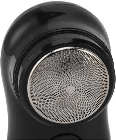 Men's Electric Travel Shaver - Mini Waterproof Rotary Shaver & Beard Trimmer | Cordless USB-C Rechargeable | Perfect for Travel - Electroplated Black - Buy Online on GoSupps.com