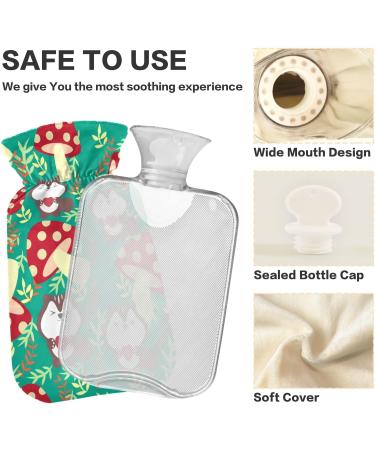 Hot Water Bottle with Squirrel Mushroom Cover - 2L Heating Bag for Pain Relief & Cramps - Buy Online on GoSupps.com