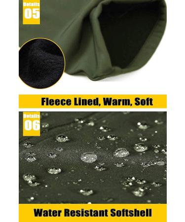 MAGCOMSEN Men's Winter Fleece-Lined Ski Snow Pants | Water-Resistant, 4 Zip Pockets | Black 32 - Buy Online on GoSupps.com