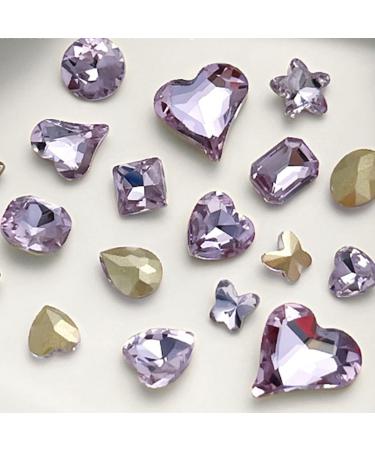 FEIlei 10 Pcs Heart Nail Charms Pointed Back Nail Art Charms Butterfly Nail Rhinestones - Buy Online on GoSupps.com