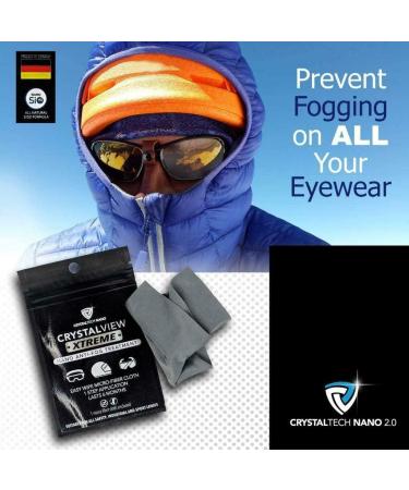 CrystalTech Nano Anti-Fog Wipe Treatment for Glasses  Goggles  Masks and Visors | Reusable Cloth | Eyewear Fog Protection for Work  Cycling  Skiing  Sports | For Humidity  Sweat and Temperature Change - Buy Online on GoSupps.com