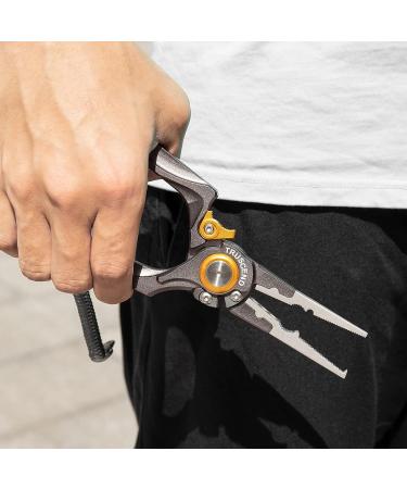 TRUSCEND Fishing Pliers Saltwater with Mo-V Blade Cutter Corrosion Resistant Teflon Coated Multi-Function Fishing Gear Split Ring Plier, Line Cutter, Hook Remover Unique A-Space Grey Design for Men - Buy Online on GoSupps.com