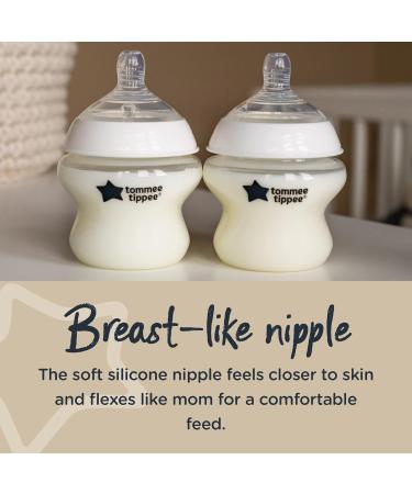 Tommee Tippee Closer to Nature 5oz Baby Bottles - Extra Slow Flow Breast-Like Nipple, Anti-Colic Valve (4 Pack) - Buy Online on GoSupps.com