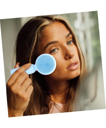 Didiseaon Silicone Face Brush Silicone Brush for Face Facial Scrub Brush Facial Exfoliator Brush Silicone Face Scrub Exfoliating Facial Brush Cleanser Silica Gel Double Sided 3d 11x5cm Sky-blue - Buy Online on GoSupps.com