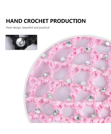 Lurrose 10pcs Pearl Bun Cover - Colorful Elastic Crochet Hair Net for Girls & Women | Perfect Ballet Bun Accessory - Buy Online on GoSupps.com